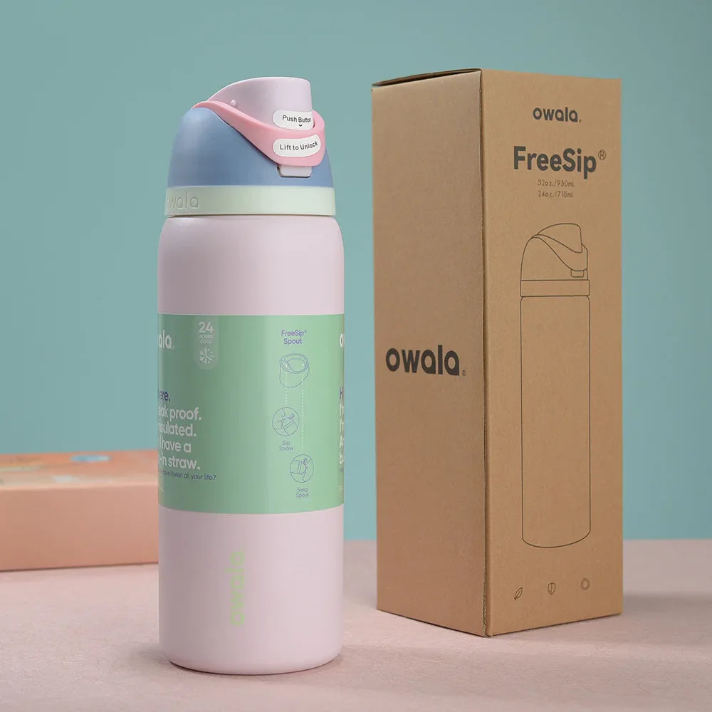 Owala FreeSip Black and White