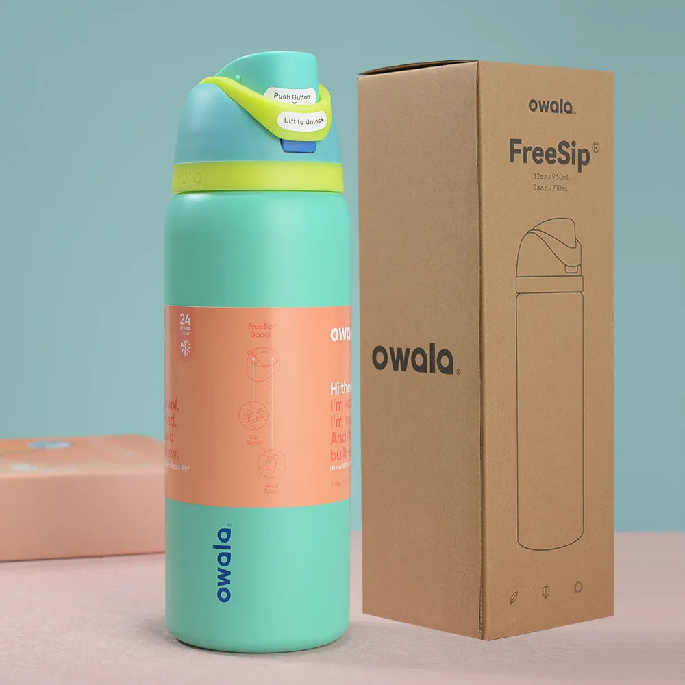 Owala FreeSip Black and White