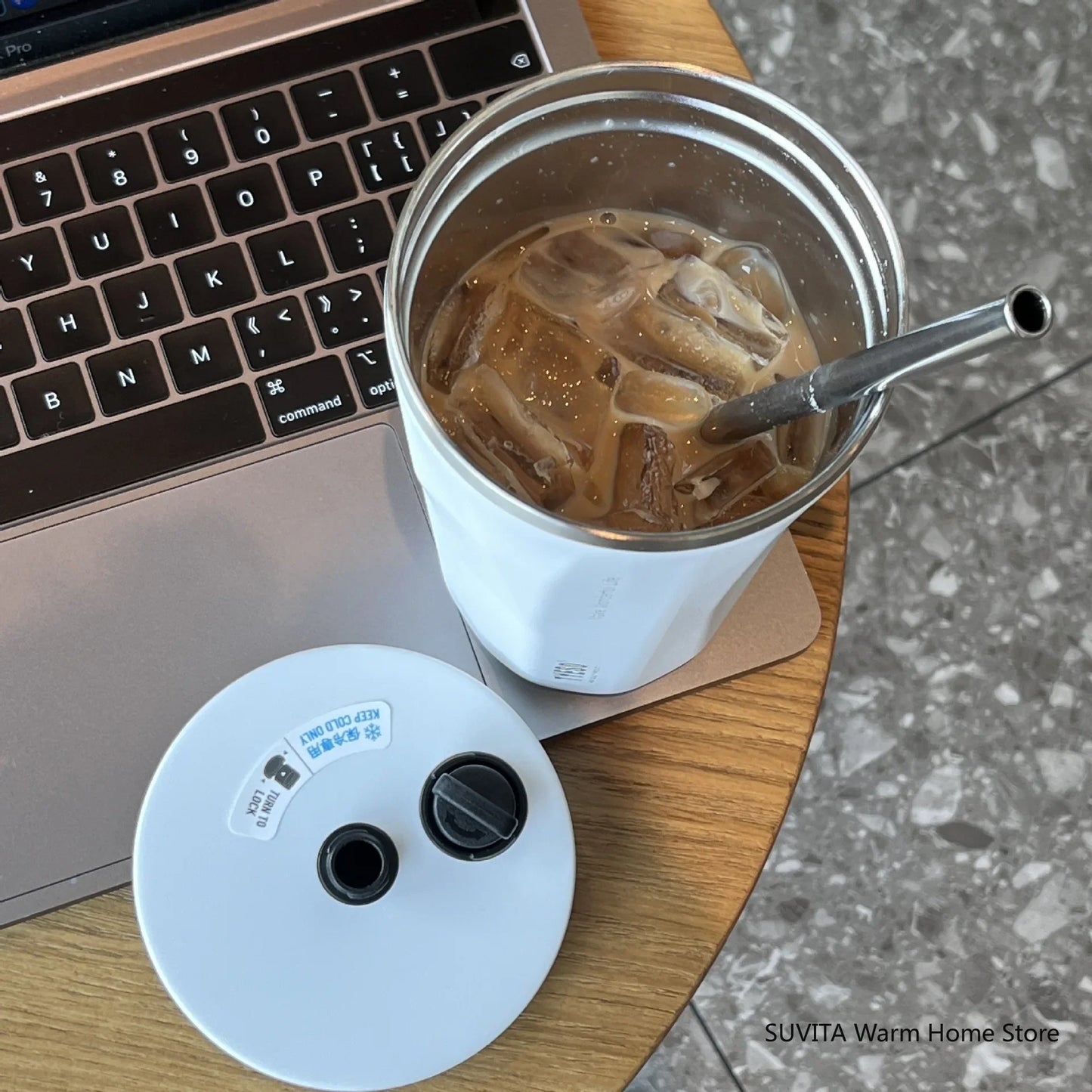 Tyeso Gradient Thermos Cup With Straw